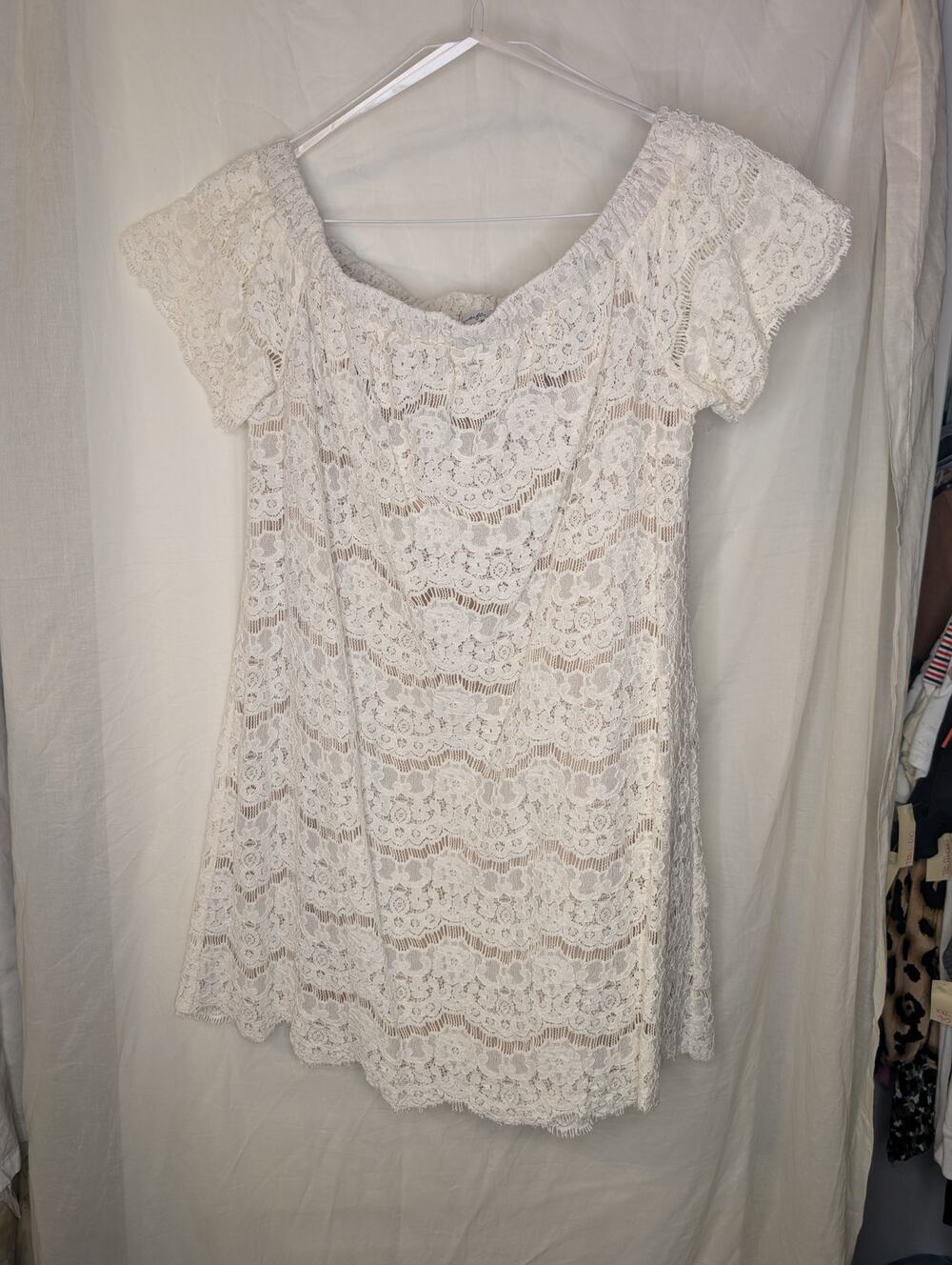 White prairie lace dress